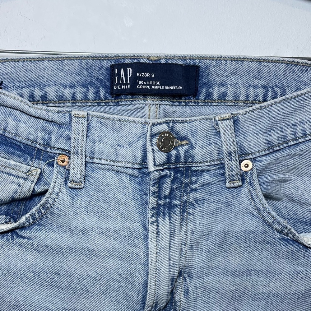 GAP women’s light wash 90’s loose straight leg denim jeans in us 6 - Picture 4 of 11